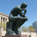 Мужчина бронзовая скульптура металла мыслитель статуя вла-BS1027